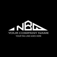 diseño creativo del logotipo de la letra nbq con gráfico vectorial vector