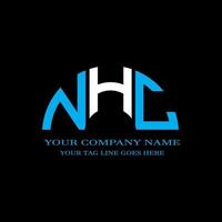 diseño creativo del logotipo de la letra nhc con gráfico vectorial vector