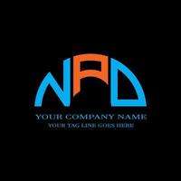 NPD letter logo creative design with vector graphic