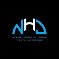 NHJ letter logo creative design with vector graphic