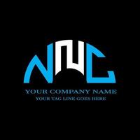 diseño creativo del logotipo de la letra nnc con gráfico vectorial vector