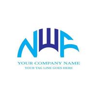 NWF letter logo creative design with vector graphic