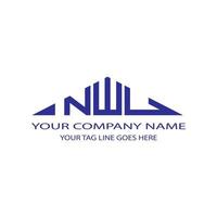 NWU letter logo creative design with vector graphic