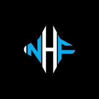 NHF letter logo creative design with vector graphic