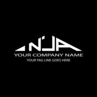 NJA letter logo creative design with vector graphic