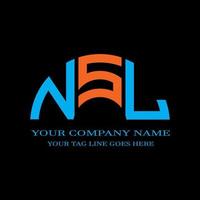 NSL letter logo creative design with vector graphic