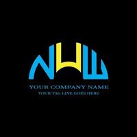 NUW letter logo creative design with vector graphic