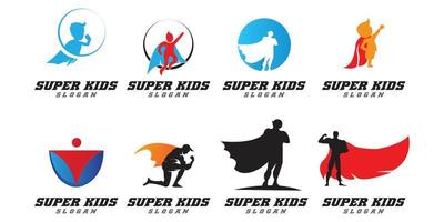 kids super concept icon design vector