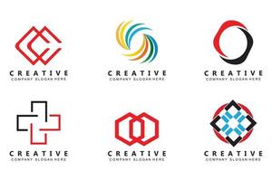 Work Team Logo Design, Company Brand Illustration vector