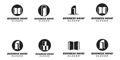 open door logo design simple vector illustration