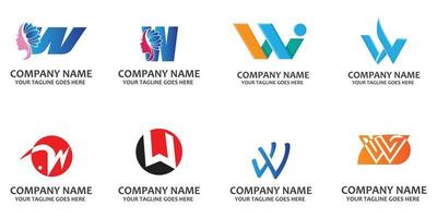 W Letter Logo Template vector