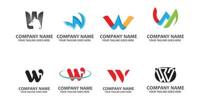 W Letter Logo Template vector