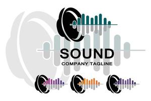 icono de vector de logotipo de sonido de música simple