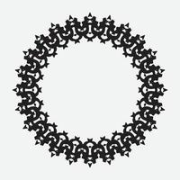 round and circular decorative pattern for design frameworks and banners vector