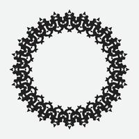 round and circular decorative pattern for design frameworks and banners vector