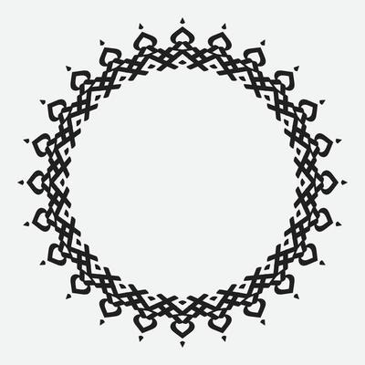 Round calligraphy white on black vector frames. Flourishes vintage borders, filigree circle elements , retro outline frame for wedding invitation, page decoration or label.