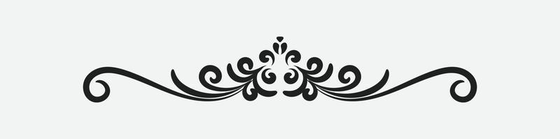 ornamento caligráfico. decoración de la vendimia ilustración vectorial aislada vector