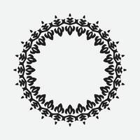 round and circular decorative pattern for design frameworks and banners vector