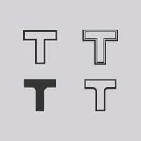 T letter, T logo vector font alphabet design and icon T