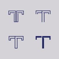 letra t, t logo vector fuente alfabeto diseño e icono t