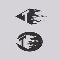 letra t, t logo vector fuente alfabeto diseño e icono t