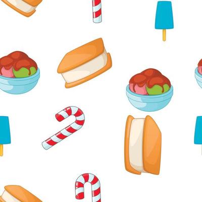 Pastries pattern, cartoon style