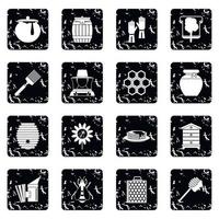 Apiary tools icons set vector