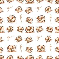 cute sheep seamless pattern background vector