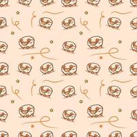 cute sheep seamless pattern background vector