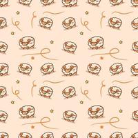 cute sheep seamless pattern background vector