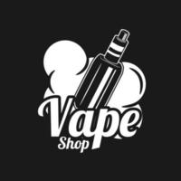 diseño de logotipo profesional para vape shop estilo retro vintage vector