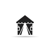 canopy tent icon on white background illustration vector