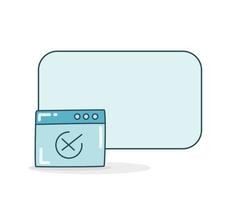 error web browser icon with memo board vector illustration