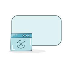 error web browser icon with memo board vector illustration