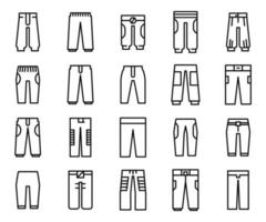 iconos de pantalones vector