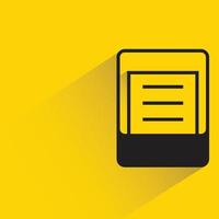 newsletter icon yellow background vector