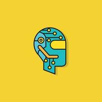 robot head icon vector illustration
