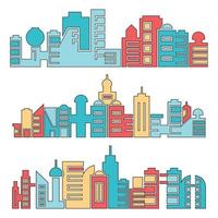 urban city scape and skyline building vector illustration