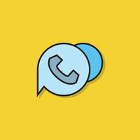 phone and message icon vector illustration