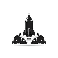 rocket and bubble icon illustration vector