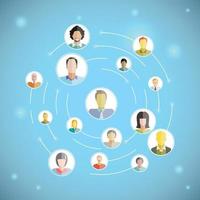 people network background vector illustration