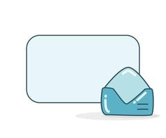 blank note and envelope icon vector illustration