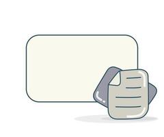 blank note with document paper icon vector illustration