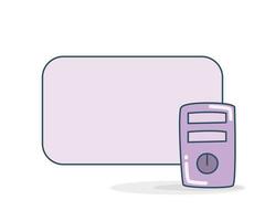 cpu icon with memo board vector illustration
