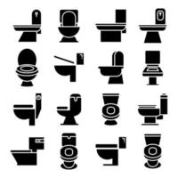 wc and toilet bowl icons vector