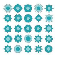 gear icon set vector illustration