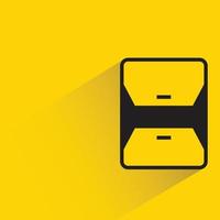 email icon yellow background vector