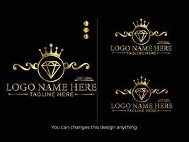 logotipo de la tienda de oro. diseño de logotipo vectorial de lujo. logotipo de lujo vector