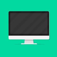 monitor flat icon.monitor in cartoon style. stock vector illustration.10 eps.