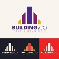 elegant building architecture logo concept vector